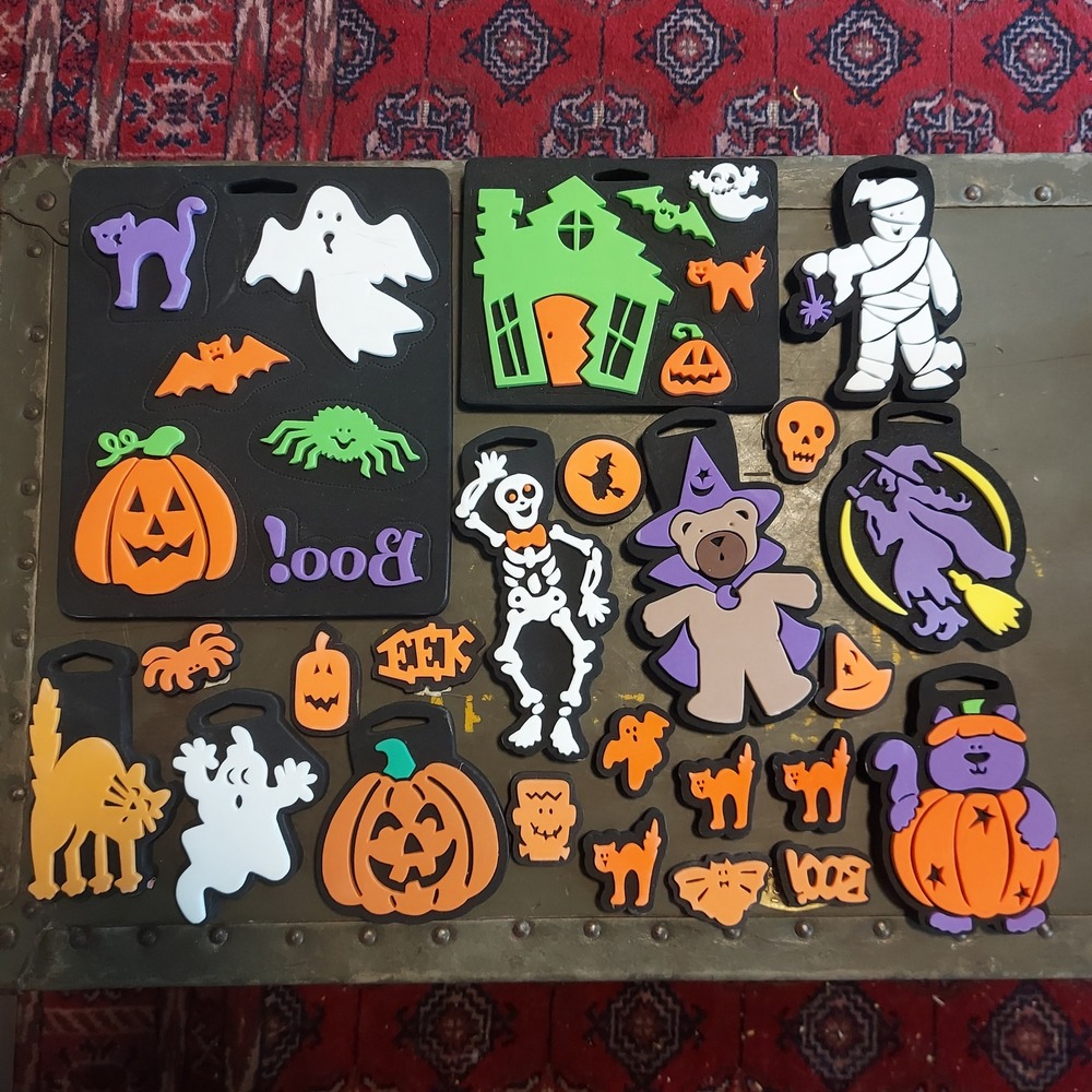 Duncan Tulip Halloween Foam Chunky Stamp Lot Ghost Witch Skeleton Mummy 20+pc